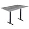 Holland Bar Stool Co Two 30 Tall OD211EB Black Table Bases wa 22 Foot and a 30x48 Greystone Top, IndoorOutdoor OD211EB-30BWODS3248GryStn - alternate 1
